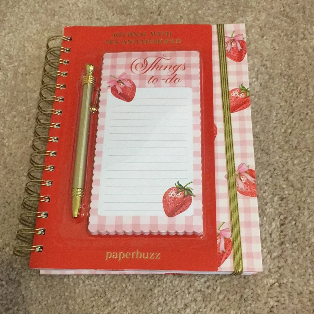 Strawberry & Pancake Themed Notebooks and Stickers